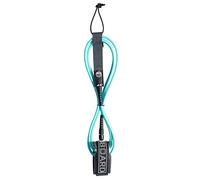 iBOARD 7mm Surfboard Leash/Leg Rope-7/8/9 feet PU Material Straight Rope, 3 Layers of Premium Magic-sticker, with Double Stainless Steel Rotating Head (Blue and Grey)