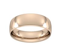 7mm Traditional Court Heavy Wedding Ring In 18 Carat Rose Gold - Ring Size U
