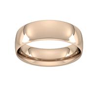 7mm Traditional Court Heavy Wedding Ring In 9 Carat Rose Gold - Ring Size V