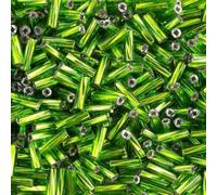 7mm Twisted Glass Bugle Beads Sparkle Buy 1 Or 2 24g Tubes 12 Color 773840 105D, 8535 Apple Lime Green, 2