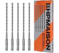 7mm x 210mm SDS Plus Rotary Hammer Drill Bit Set 5Pcs SDS Masonry Drill Bit | SDS Plus Shank, 4-Cutter Tungsten Carbide Tip, Cross Drill Bits for Wall Stone Concrete Brick Cement Granite Marble Masonry