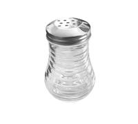 7oz/200ml Sugar Shakers Glass Ribbed Multihole Lid Chilli & Herbs Condiment Dispensers Large Holes Salt & Pepper (Set of 2)