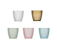 7oz Acrylic Drinking Glasses, Plastic Reusable Tumblers Drinkware Unbreakable Water Cup Stackable & Dishwasher Safe for Home Outdoors Restaurant, Transparent (5PCS)