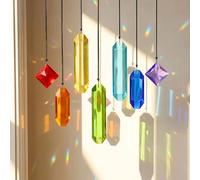 7Pack Prisms Crystal Suncatchers for Windows Hanging Rainbow Maker