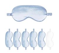 7PACK Satin Eye Mask Silk Sleep Masks Silky Blackout Eyes Covers Sleeping Blindfold Eyeshade Wedding Bridal Gift Travel Naps