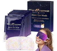 7Packs Microcurrent Heated Eye Mask for Dry Eye, Stree Relief Sleep Steam Eye Masks Disposable Self Heating for Warm Compress Dark Circles Puffiness Fatigue Travel Essentials Gift for Women Men