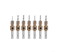 7Pc Alloy Countersink Drill Bit Set, Step Cone Hole for Woodworking, Tapered Drills with Screw Base for Plastic and Composite Materials(8mm)