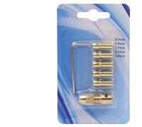 7pc Brass Collet Set for Mini Drill Chucks, 2.35/3.17/4.05/5.05mm Adapter for Electric Motor Shaft, Compatible with Rotary Tools, Hand Drills, PCB Drilling, 0.5-3.0mm Drill Bit Use