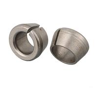 7pc Collet Chuck Adapter Set for Engraving Machine and Electric Router, M17 Carbide Steel Conversion Tool with Nut, 10mm 9.5mm 8mm 6.35mm 6mm Sizes