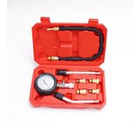 7pc Engine Compression Tester Set with M10/M12/M14/18mm Adapters, 0-300 PSI Dual Scale Gauge for Quick Vehicle Cylinder Pressure Testing in Garage