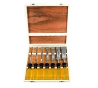 7PC PC PROFESSIONAL CRV WOOD CHISEL SET IN WOODEN CASE