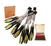 7Pc Pro Wood Chisel Set In Wooden Case Crv Professional Carpenters Tool Set Hand