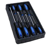 7pc Screwdrivers Set Flat Headed + Phillips with Cushioned Grip Magnetic Tips