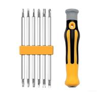 7pc Tamper-Proof Screwdriver Bits Set with Hex For Torx Y T U Star and Straight for Insulated Home Improvement Repairs