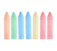 7Pc Xl Sidewalk Chalk Set - Extra Large Chunky Outdoor Art Chalk For Kids Garden Driveway Creative Play Fun Washable Bold Colours