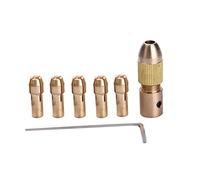 7pcs 0.5-3mm Small Electric Grinder Quick Change Adapter Drill Bit Mini Collet Micro Twist Drill Chuck Set Rotary Fine Copper Tool Bits with Allen Wrench