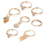 7Pcs 14K Gold Plated Bell-Shaped Diamond Earrings for Women -Dainty Trendy Small Hoop Dangle Drop Multiple Piercing Cute Fashion Jewelry Gifts