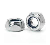 7PCS/15PCS/30PCS/40PCS/50PCS M2 .5 M3 M4 M5 M6 M8 M10 M12 304 Stainless Steel Black Carbon Zinc Nylon Insert Lock Nut Self-locking Nylock Nuts(Zinc Carbon Steel,M8 (15PCS))