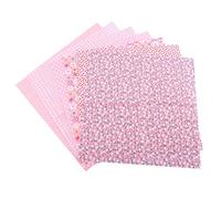7pcs 25 * 25cm Cotton Fabric DIY Assorted Squares Pre Cut Bedding Suite Quarters Bundle Pink