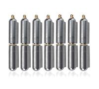7PCS 4" × 5/8" Bullet Hinges Weld on, Low-Carbon Steel Weld on Hinges, Heavy Duty Hinge for Trailer Ramp, Gate and BBQ Smoker, Weldable Trailer Ramp Hinge, Multipurpose Gate Hardware (7, 4in)