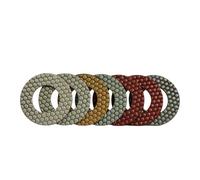 7pcs 5" Dry Diamond Polishing Pad Flexible Hexagon Shape Stone Grinding Disc 130mm Granite Marble Concrete Abrasive Wheel