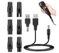 7PCS 5V USB Shaver Charger Cable Kit, Replacement Charging Cord for Electric Shavers, Beard Trimmers, Hair Clippers, Beauty Devices, Desk Lamps, and More