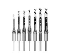 7pcs 6-30mm HSS Twist Drill Bits Woodworking Square Hole Auger Mortising Chisel Set Tools