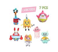 (7Pcs-ABCDEFG) Lankybox Sea Plush Toy Thicc Shark Tree Bucket Foxy Boxy Plush Removable Cartoon Robot Soft Toy Kawaii Doll Children's Gift