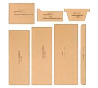 7Pcs Acrylic Wallet Template Set, DIY Leather Craft Sewing Pattern Making Tool, High - Quality Transparent Mould with Serial Numbers for Luggage and Wallet Projects