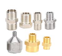 7pcs Airbrush Adaptor Kit, 1/8in 1/4in BSP Connector for Compressor Airbrush Hose Quick Release Disconnect Fitting Connector Set Professional Air Compressor Supplies