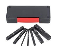 7PCS Aluminum Alloy Setup Block Gauge Set, Black Anodized Woodworking Tool with Engraved Scales, Stackable Measurement Blocks for Fence and Blade Height Calibration in (Black)