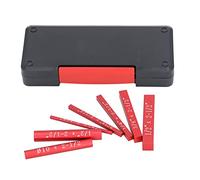 7PCS Aluminum Alloy Setup Block Gauge Set, Black Anodized Woodworking Tool with Engraved Scales, Stackable Measurement Blocks for Fence and Blade Height Calibration in (Red)