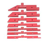 7pcs Aluminum Router Table Setup Bars - Precision Height Gauge & Measuring Blocks Set for Woodworking Essential Router Accessories with Storage Case Accurate & Durable Tools