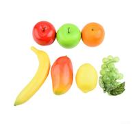 7pcs Artificial Fruit Set Realistic Fake Mandarine Home Decor | 7-piece mixed set, realistic mandarine, orange, lemon, plastic, timeless home decor