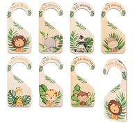 7pcs Baby Closet Dividers from Newborn to 24 Month, Boxwood Closet Dividers for Baby Clothes Double-Side Baby Clothing Dividers Organiser for Closet for New Mom Dad Parents Nursery Accessories