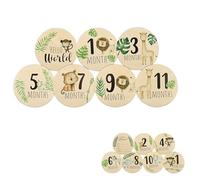 7Pcs Baby Milestone Cards,Wooden Monthly Newborn Sign Months Set Gifts,Boy Girl Born Sided Growth Props New Parents Month Milestone Gift Signs,for Recording Infants Pregnancy Photography Photo Card