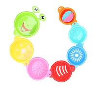 7pcs Baby Stacking Bath Cups Multi ColoredSorting Building Stack Cups for 6M+ Babies, Safe and Durable