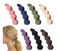 7PCS Banana Hair Clips Set, Butterfly & Bow Oval Design, Strong Hold Matte Finish for Half Ponytail & Bun, All Hair Types, 7 Solid Colors Hair Barrettes for Women and Girls