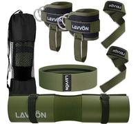 7Pcs-Barbell Pad Set for Hip Thrust - Squat Pad, Bench Press Workout Foam Weight Lifting Bar Cushion,Gym Accessories for Women with Bar Bad,with Gym Ankle Straps,Hip Resistance Bands,Lifting Strap