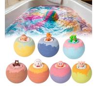 7Pcs Bath Bombs for Kids, Bath Bombs with Surprise Toy Inside, Colorful Bubble Bat-h Fizz, Perfect Birthday, Party, Or Easter Gifts for Boys and Girls (7Pcs-Mix)