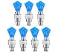 7pcs Bike LED Wheel Light Blue for Night Riding on Bike and Motorbike | Luminous Tyre Plug Design, Visible in Darkness, Cycling Accessory for Safer Night Use, Blue Colour