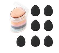 7Pcs Black Mini Finger Puff, Mini Finger Makeup Puff Mini Triangle Makeup Puff Soft Beauty Makeup Tools for Foundation, Repair Cream,Face,Makeup Blenders and Sponges