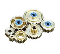 7pcs Brass Gearbox Upgrade Gear Kit For Tamiya For Scania 770s R620 For Volvo Fh16 3363 1851 For Man Tgs 1/14 Rc Car Parts Parts