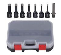 7Pcs Brazed Diamond Drill Bit Set, Vacuum Brazed Diamond Hole Saw Kit with for Ceramic Tile Granite Marble, 6-14mm M14 Thread Black Diamond Drill Bits for Wet