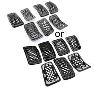 7pcs Car Front Grill Cover Mesh Grille Insert Kit Compatible For 2019-2022 6AZ88DX8AB 6FM74SZ0AB 68323773AB Honeycombs Decorations Shelves For Car Stand Organizer Mount Moving Grill Mesh