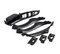 7PCS Carbon Fiber Door Handle For B-MW 5 series F10 F11,Inner Door Pull Handle Trim Cover Kits Replacement Window Switch Armrest Panel For B-MW 520 523 525 528 530 535 (RHD)