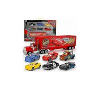 7pcs Cars 2 Lightning Mcqueen Racer Car&Mack Truck Set Presenter