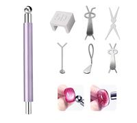 7PCS Cat Eye Magnet for Nails,Nail Magnet Tool,Y & Rabbit Shape Magnets,Versatile,Double-Head,with Round Magnetic Bead,Portable,for Home DIY, Manicure Accessories