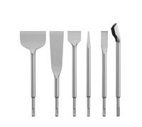 7Pcs Chisel Set Rotary Hammer Drill Bit Point Flat Scaling Masonry Tools for Removing Concrete Block Walls Rock(6PCS)