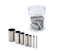 7Pcs Clay Cutters, Hole Hollow Punch Cutter Set Stainless Steel Round Circle Shape Cutters Molds Mini Cookie Cutters Baking Ring Mold Cutter Punch Tool for DIY Craft Polymer Clay with Storage Box